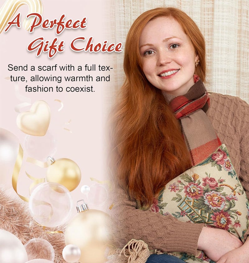 YSense Winter Scarf for Women, Fashion Long Plaid Scarves Warm Big Tartan Blanket Wrap Shawl Ladies Gifts - Image 4